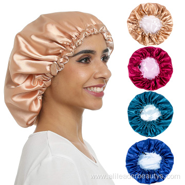 Silk Satin Sleep Hair Bonnet For Curly Hair